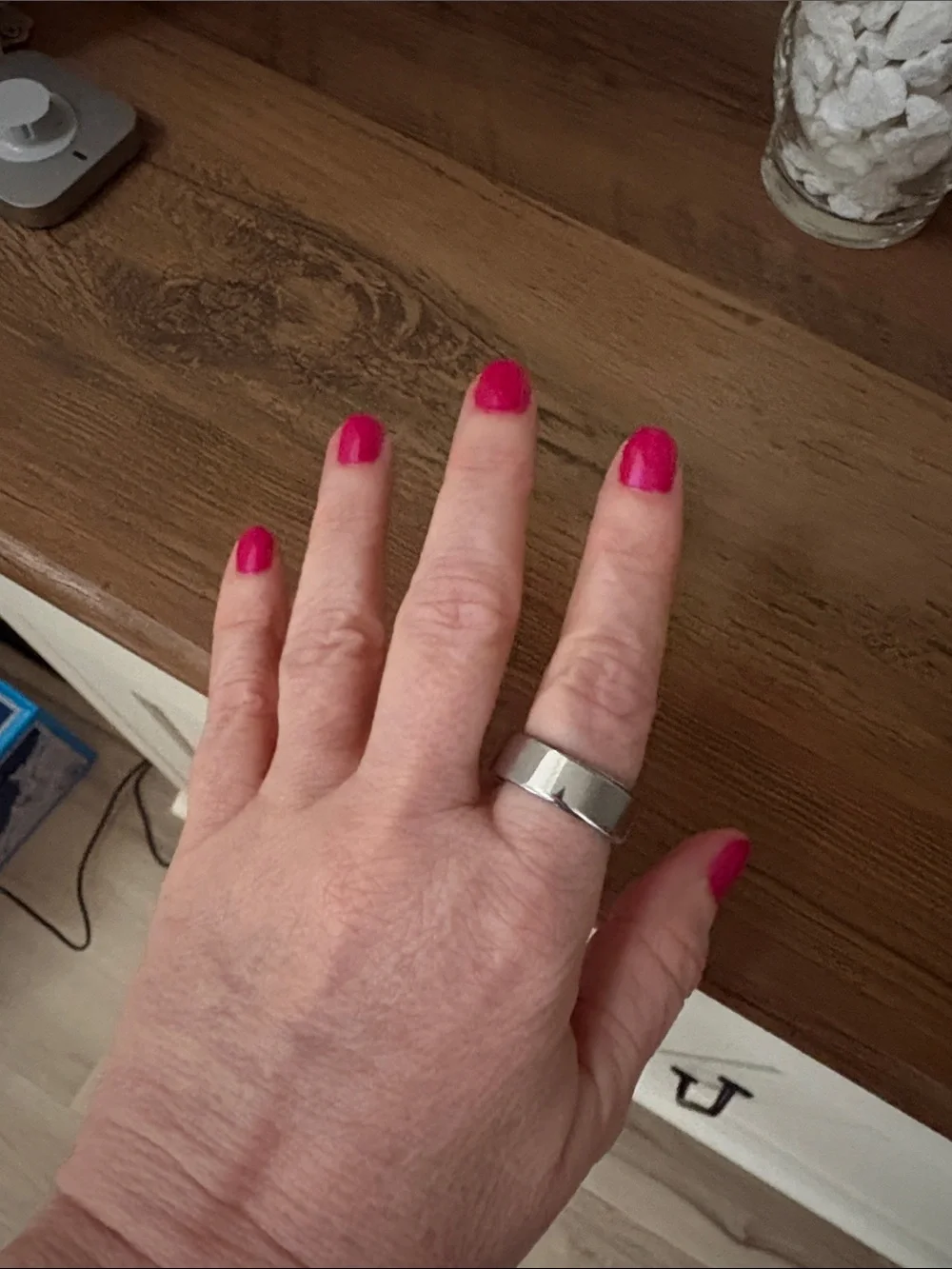 Oura ring size 9 silver - gently used.